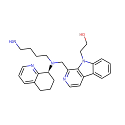 NCCCCN(Cc1nccc2c3ccccc3n(CCO)c12)[C@H]1CCCc2cccnc21 ZINC000200686801