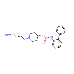 NCCCCN1CCC(OC(=O)Nc2ccccc2-c2ccccc2)CC1 ZINC000066097859