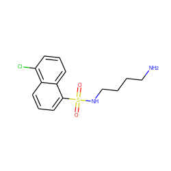 NCCCCNS(=O)(=O)c1cccc2c(Cl)cccc12 ZINC000002169538