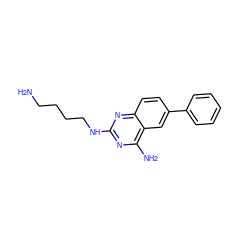 NCCCCNc1nc(N)c2cc(-c3ccccc3)ccc2n1 ZINC000034802013