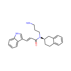 NCCCN(C(=O)/C=C/c1c[nH]c2ccccc12)[C@@H]1CCc2ccccc2C1 ZINC000028825862