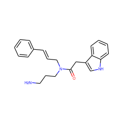 NCCCN(C/C=C/c1ccccc1)C(=O)Cc1c[nH]c2ccccc12 ZINC000028825824