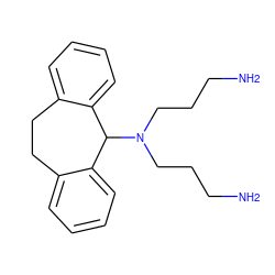 NCCCN(CCCN)C1c2ccccc2CCc2ccccc21 ZINC000299854652