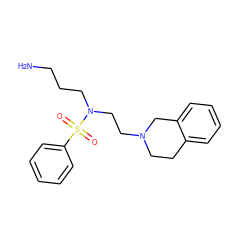 NCCCN(CCN1CCc2ccccc2C1)S(=O)(=O)c1ccccc1 ZINC000073159848