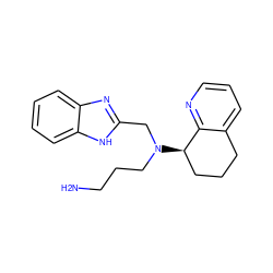 NCCCN(Cc1nc2ccccc2[nH]1)[C@@H]1CCCc2cccnc21 ZINC000038476977