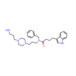 NCCCN1CCN(CCCN(Cc2ccccc2)C(=O)CCCc2c[nH]c3ccccc23)CC1 ZINC000028826272