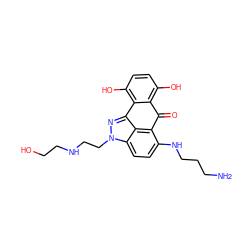 NCCCNc1ccc2c3c(nn2CCNCCO)-c2c(O)ccc(O)c2C(=O)c13 ZINC000001581128