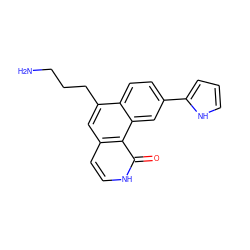 NCCCc1cc2cc[nH]c(=O)c2c2cc(-c3ccc[nH]3)ccc12 ZINC000028955874