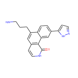 NCCCc1cc2cc[nH]c(=O)c2c2cc(-c3ccn[nH]3)ccc12 ZINC000028955869