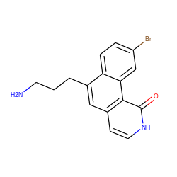 NCCCc1cc2cc[nH]c(=O)c2c2cc(Br)ccc12 ZINC000028955811