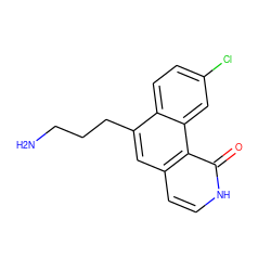 NCCCc1cc2cc[nH]c(=O)c2c2cc(Cl)ccc12 ZINC000028955806