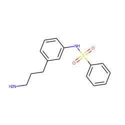 NCCCc1cccc(NS(=O)(=O)c2ccccc2)c1 ZINC000036093367