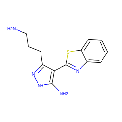 NCCCc1n[nH]c(N)c1-c1nc2ccccc2s1 ZINC000032626950