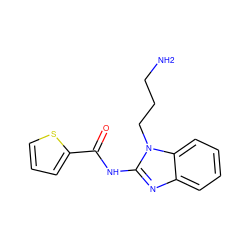 NCCCn1c(NC(=O)c2cccs2)nc2ccccc21 ZINC000028822791