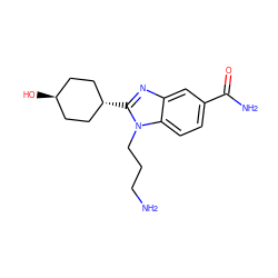 NCCCn1c2ccc(C(N)=O)cc2nc1[C@H]1CC[C@H](O)CC1 ZINC000653863986