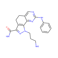 NCCCn1nc(C(N)=O)c2c1-c1nc(Nc3ccccc3)ncc1CC2 ZINC000053298132