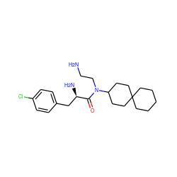 NCCN(C(=O)[C@H](N)Cc1ccc(Cl)cc1)C1CCC2(CCCCC2)CC1 ZINC000028825800