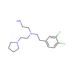 NCCN(CCc1ccc(Cl)c(Cl)c1)CCN1CCCC1 ZINC000022936573