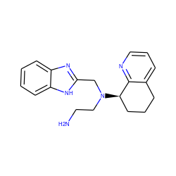 NCCN(Cc1nc2ccccc2[nH]1)[C@@H]1CCCc2cccnc21 ZINC000034322239