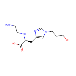 NCCN[C@@H](Cc1cn(CCCO)cn1)C(=O)O ZINC000028864873