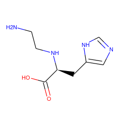 NCCN[C@@H](Cc1cnc[nH]1)C(=O)O ZINC000036177009