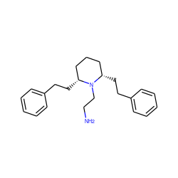 NCCN1[C@H](CCc2ccccc2)CCC[C@@H]1CCc1ccccc1 ZINC000103301413