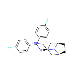 NCCN1[C@H]2CC[C@@H]1C[C@H](NC(c1ccc(F)cc1)c1ccc(F)cc1)C2 ZINC000101060898