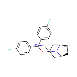 NCCN1[C@H]2CC[C@H]1CC(OC(c1ccc(F)cc1)c1ccc(F)cc1)C2 ZINC000101061047