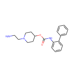 NCCN1CCC(OC(=O)Nc2ccccc2-c2ccccc2)CC1 ZINC000066078609