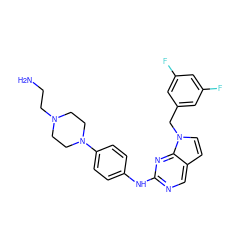 NCCN1CCN(c2ccc(Nc3ncc4ccn(Cc5cc(F)cc(F)c5)c4n3)cc2)CC1 ZINC000053184510