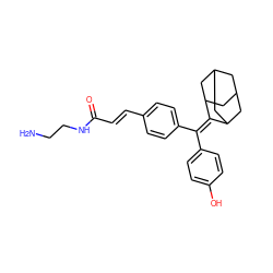 NCCNC(=O)/C=C/c1ccc(C(=C2C3CC4CC(C3)CC2C4)c2ccc(O)cc2)cc1 ZINC001772606878