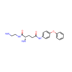 NCCNC(=O)[C@@H](N)CCC(=O)Nc1ccc(Oc2ccccc2)cc1 ZINC000040379854