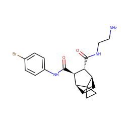 NCCNC(=O)[C@H]1[C@H](C(=O)Nc2ccc(Br)cc2)[C@@H]2C=C[C@H]1C21CC1 ZINC000168528036