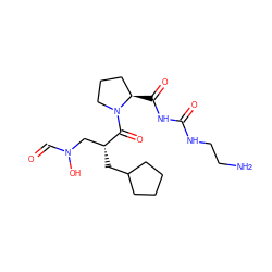 NCCNC(=O)NC(=O)[C@@H]1CCCN1C(=O)[C@H](CC1CCCC1)CN(O)C=O ZINC000084654824