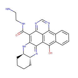 NCCNC(=O)c1c2c(c3c(O)c4ccccc4c4ncnc1c34)=N[C@@H]1CCCC[C@H]1N2 ZINC000027871014