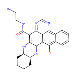 NCCNC(=O)c1c2c(c3c(O)c4ccccc4c4ncnc1c34)=N[C@H]1CCCC[C@H]1N2 ZINC000027872534