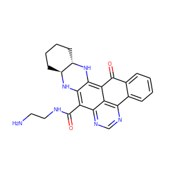 NCCNC(=O)c1c2c(c3c4c(ncnc14)-c1ccccc1C3=O)N[C@H]1CCCC[C@@H]1N2 ZINC000001903238