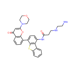 NCCNCCC(=O)Nc1ccc(-c2cccc3c(=O)cc(N4CCOCC4)oc23)c2sc3ccccc3c12 ZINC000101696281