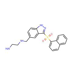 NCCNCc1ccc2[nH]nc(S(=O)(=O)c3cccc4ccccc34)c2c1 ZINC000066157168