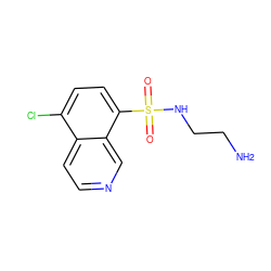 NCCNS(=O)(=O)c1ccc(Cl)c2ccncc12 ZINC000006415144