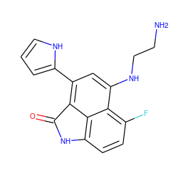 NCCNc1cc(-c2ccc[nH]2)c2c3c(ccc(F)c13)NC2=O ZINC000001553167