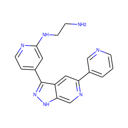 NCCNc1cc(-c2n[nH]c3cnc(-c4cccnc4)cc23)ccn1 ZINC000205253224