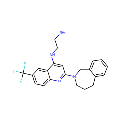 NCCNc1cc(N2CCCc3ccccc3C2)nc2ccc(C(F)(F)F)cc12 ZINC000205292862