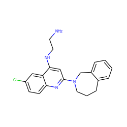 NCCNc1cc(N2CCCc3ccccc3C2)nc2ccc(Cl)cc12 ZINC000205306193