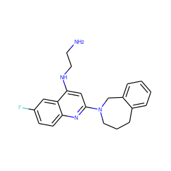 NCCNc1cc(N2CCCc3ccccc3C2)nc2ccc(F)cc12 ZINC000205297435