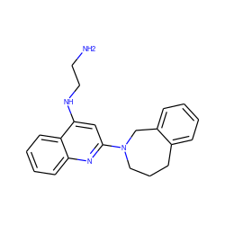 NCCNc1cc(N2CCCc3ccccc3C2)nc2ccccc12 ZINC000205298300