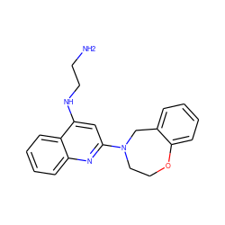 NCCNc1cc(N2CCOc3ccccc3C2)nc2ccccc12 ZINC000205505224