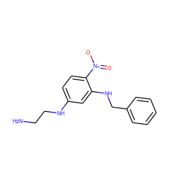 NCCNc1ccc([N+](=O)[O-])c(NCc2ccccc2)c1 ZINC000004046666