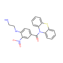 NCCNc1ccc(C(=O)N2c3ccccc3Sc3ccccc32)cc1[N+](=O)[O-] ZINC000004809629