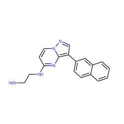 NCCNc1ccn2ncc(-c3ccc4ccccc4c3)c2n1 ZINC000096286371